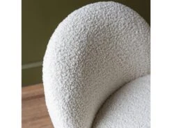 Fauteuil En Tissu Bouclette écru HELMI - HAPPY GARDEN -Fren Soldes Boutique fauteuil 10781115