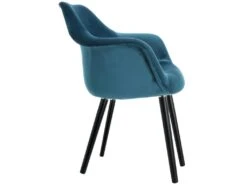 Chaise Anssen En Velours Bleu Canard -Fren Soldes Boutique fauteuil 13007315