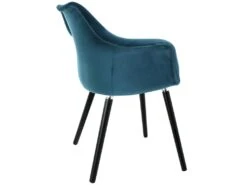 Chaise Anssen En Velours Bleu Canard -Fren Soldes Boutique fauteuil 13007317