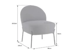 Fauteuil En Tissu Boucle Rouille HELMI - HAPPY GARDEN -Fren Soldes Boutique fauteuil 13083029