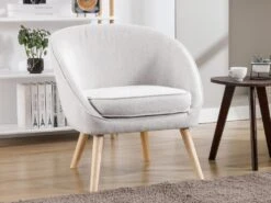 Fauteuil En Tissu Gris Clair LINDALE -Fren Soldes Boutique fauteuil 14938869