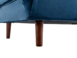 Fauteuil Convertible En Velours Bleu Nuit URIBIA 16 Fauteuil Convertible En Velours Bleu Nuit URIBIA -Fren Soldes Boutique fauteuil 15883037