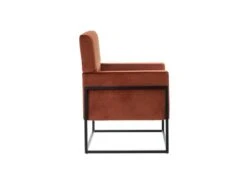 Fauteuil Terracotta Velours/Métal - JYAMITI -Fren Soldes Boutique fauteuil 17628471