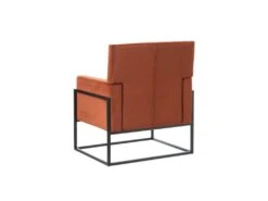 Fauteuil Terracotta Velours/Métal - JYAMITI -Fren Soldes Boutique fauteuil 17628473