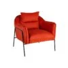 Fauteuil + Coussin Tissu/Métal Orange - AIMA