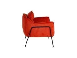 Fauteuil + Coussin Tissu/Métal Orange - AIMA -Fren Soldes Boutique fauteuil 17789421