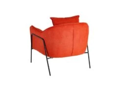Fauteuil + Coussin Tissu/Métal Orange - AIMA -Fren Soldes Boutique fauteuil 17789423