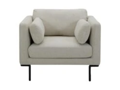 Fauteuil En Tissu Beige Et Pieds En Métal ISABELLA -Fren Soldes Boutique fauteuil 19162439