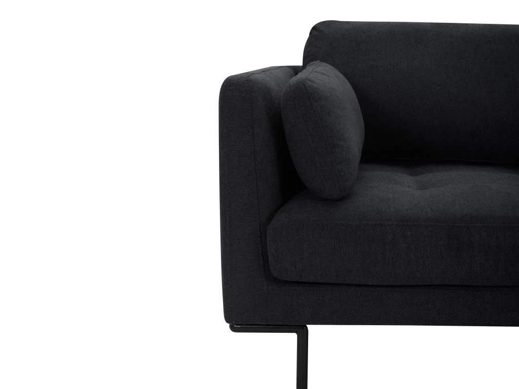Fauteuil En Tissu Anthracite Et Pieds En Métal ISABELLA 4 Fauteuil En Tissu Anthracite Et Pieds En Métal ISABELLA – Image 4