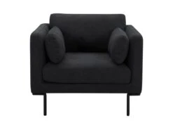 Fauteuil En Tissu Anthracite Et Pieds En Métal ISABELLA 11 Fauteuil En Tissu Anthracite Et Pieds En Métal ISABELLA -Fren Soldes Boutique fauteuil 19219609
