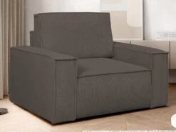 Fauteuil En Velours Côtelé Marron AMELIA 11 Fauteuil En Velours Côtelé Marron AMELIA -Fren Soldes Boutique fauteuil 19429617