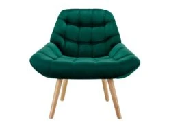 Fauteuil En Velours Vert LUOSTO -Fren Soldes Boutique fauteuil 19823955