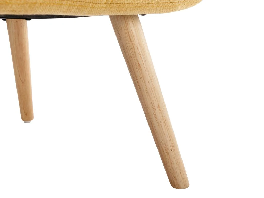 Fauteuil En Tissu Jaune Moutarde LUOSTO 5 Fauteuil En Tissu Jaune Moutarde LUOSTO – Image 5