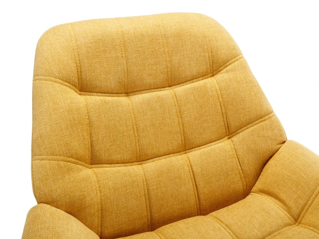 Fauteuil En Tissu Jaune Moutarde LUOSTO 4 Fauteuil En Tissu Jaune Moutarde LUOSTO – Image 4