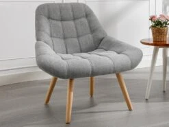 Fauteuil En Tissu Gris LUOSTO -Fren Soldes Boutique fauteuil 19824281