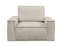 Fauteuil En Velours Côtelé Beige AMELIA -Fren Soldes Boutique fauteuil 19914253