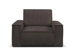 Fauteuil En Velours Côtelé Marron AMELIA 8 Fauteuil En Velours Côtelé Marron AMELIA -Fren Soldes Boutique fauteuil 19914305