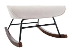 Fauteuil à Bascule En Tissu Chiné Beige ELMINA II -Fren Soldes Boutique fauteuil 21986011