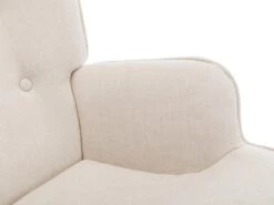 Fauteuil à Bascule En Tissu Chiné Beige ELMINA II -Fren Soldes Boutique fauteuil 21986013