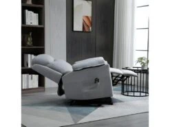Fauteuil De Relaxation Releveur AUGUSTO Gris Clair Chiné -Fren Soldes Boutique fauteuil 21988463