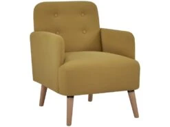 Fauteuil Lounge BURGOS Moutarde Foncé