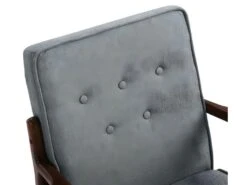 Fauteuil Lounge Design CATALOGNA Gris Et Bois -Fren Soldes Boutique fauteuil 21988909