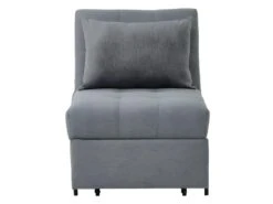 Fauteuil Convertible En Tissu LESNA - Gris -Fren Soldes Boutique fauteuil 288665