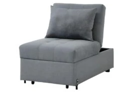Fauteuil Convertible En Tissu LESNA - Gris -Fren Soldes Boutique fauteuil 288669