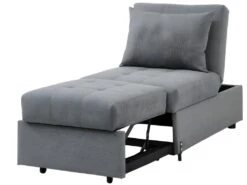 Fauteuil Convertible En Tissu LESNA - Gris -Fren Soldes Boutique fauteuil 288671