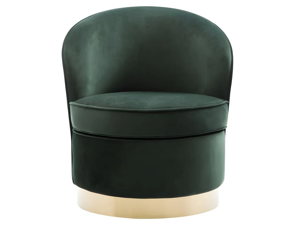 Fauteuil SANELA En Velours - Vert Sapin 4 Fauteuil SANELA En Velours - Vert Sapin – Image 4