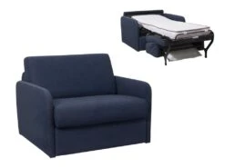 Fauteuil Convertible Express En Tissu NADOA - Couchage 70cm - Bleu -Fren Soldes Boutique fauteuil 369739 1