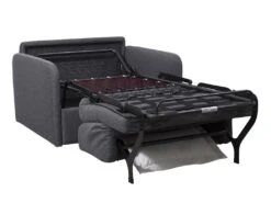 Fauteuil Convertible Express En Tissu NADOA - Couchage 70 Cm - Anthracite -Fren Soldes Boutique fauteuil 369759