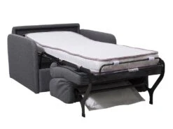 Fauteuil Convertible Express En Tissu NADOA - Couchage 70 Cm - Anthracite -Fren Soldes Boutique fauteuil 369761