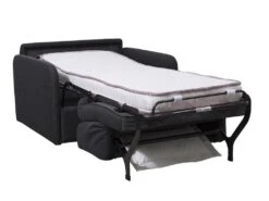 Fauteuil Convertible Express En Tissu NADOA - Couchage 100 Cm - Gris Foncé -Fren Soldes Boutique fauteuil 369791