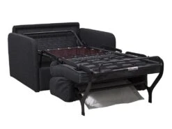 Fauteuil Convertible Express En Tissu NADOA - Couchage 100 Cm - Gris Foncé -Fren Soldes Boutique fauteuil 369793