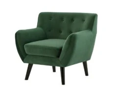 Fauteuil En Velours Vert Sapin SERTI II -Fren Soldes Boutique fauteuil 3956639
