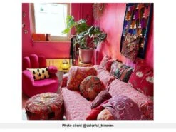 Fauteuil Main Pivotant CATCHY En Velours - Fuchsia -Fren Soldes Boutique fauteuil 406215