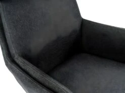 Fauteuil Inclinable En Lin Avec Repose-pieds ARBORI - Gris Anthracite -Fren Soldes Boutique fauteuil 433653