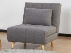 Fauteuil Convertible En Tissu Gris STREVI -Fren Soldes Boutique fauteuil 487733