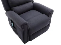 Fauteuil Massant En Tissu Avec Releveur électrique - Gris Anthracite - LOVARI -Fren Soldes Boutique fauteuil 671717