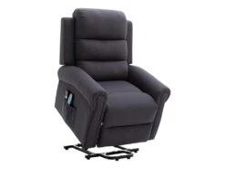 Fauteuil Massant En Tissu Avec Releveur électrique - Gris Anthracite - LOVARI -Fren Soldes Boutique fauteuil 671723