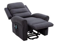 Fauteuil Massant En Tissu Avec Releveur électrique - Gris Anthracite - LOVARI -Fren Soldes Boutique fauteuil 671727