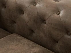 Fauteuil Chesterfield En Microfibre Aspect Cuir Vieilli EDWINA 16 Fauteuil Chesterfield En Microfibre Aspect Cuir Vieilli EDWINA -Fren Soldes Boutique fauteuil 9758973