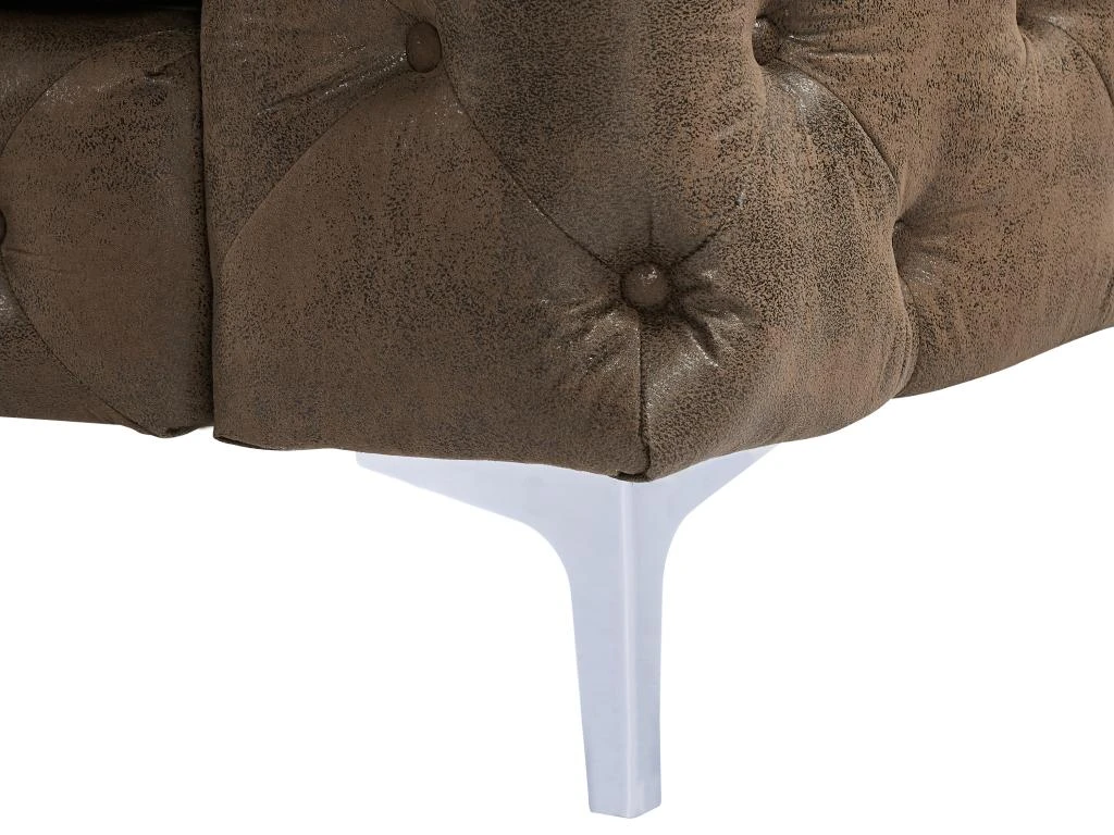 Fauteuil Chesterfield En Microfibre Aspect Cuir Vieilli EDWINA 7 Fauteuil Chesterfield En Microfibre Aspect Cuir Vieilli EDWINA – Image 7