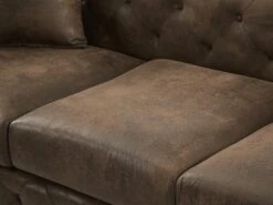 Fauteuil Chesterfield En Microfibre Aspect Cuir Vieilli EDWINA 15 Fauteuil Chesterfield En Microfibre Aspect Cuir Vieilli EDWINA -Fren Soldes Boutique fauteuil 9758991