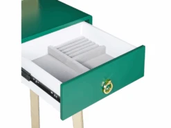 Coiffeuse Avec Miroir à LED Et Tabouret Vert Et Doré FEDRY 14 Coiffeuse Avec Miroir à LED Et Tabouret Vert Et Doré FEDRY -Fren Soldes Boutique meuble coiffeuse 12594407