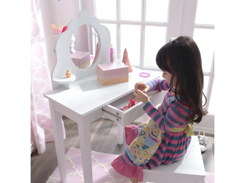 Coiffeuse En Bois Et Tabouret Pour Enfant Lisa 4 Coiffeuse En Bois Et Tabouret Pour Enfant Lisa – Image 4