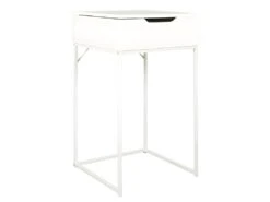 Coiffeuse Design & Miroir "Abbot" 77cm Blanc