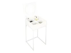 Coiffeuse Design & Miroir "Abbot" 77cm Blanc -Fren Soldes Boutique meuble coiffeuse 13790855
