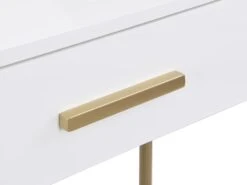 Coiffeuse Avec Miroir Et Tiroir - MDF Et Métal - Blanc Laqué Et Doré - VONALI De Pascal Morabito 13 Coiffeuse Avec Miroir Et Tiroir - MDF Et Métal - Blanc Laqué Et Doré - VONALI De Pascal Morabito -Fren Soldes Boutique meuble coiffeuse 14455171